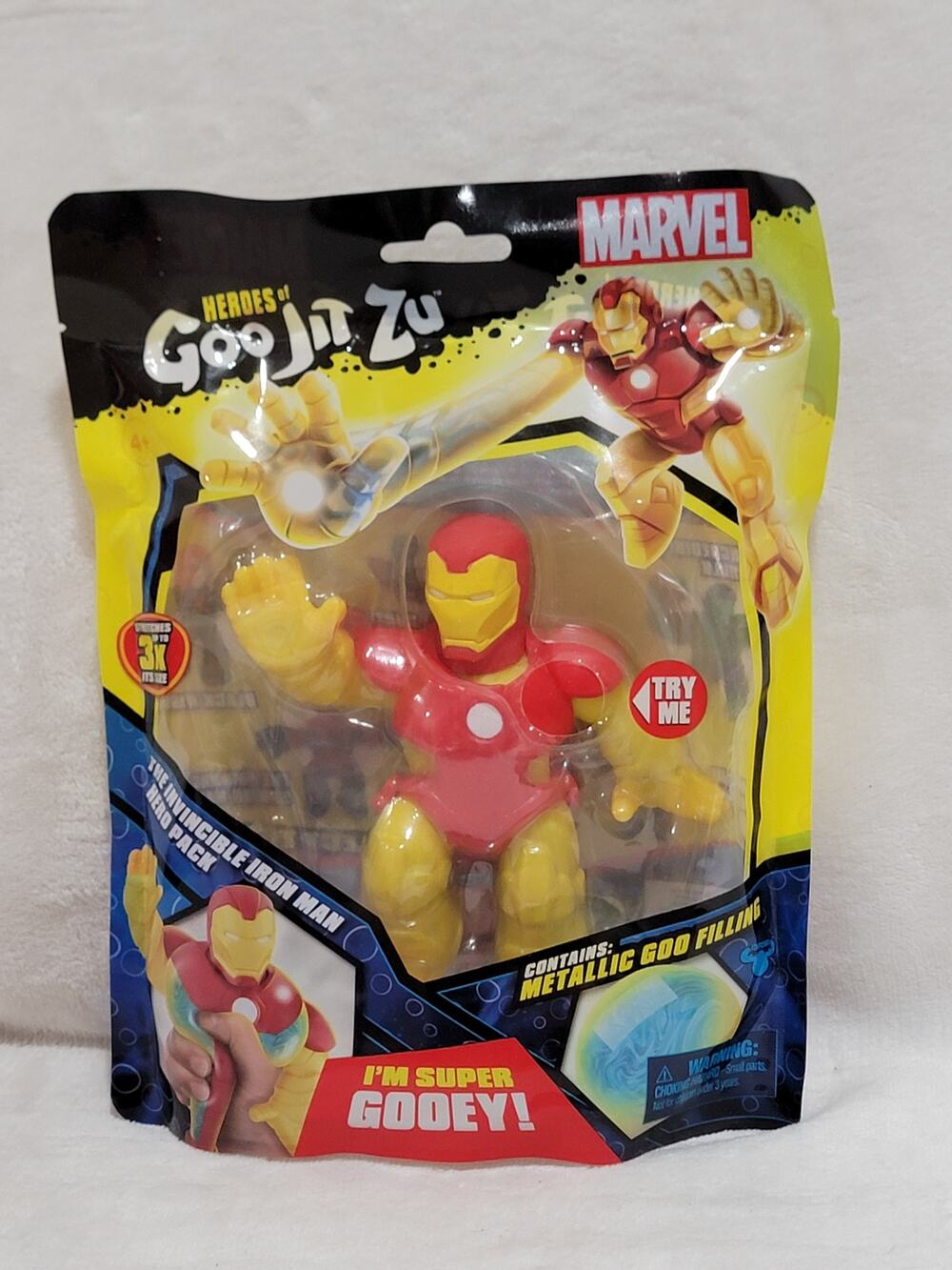 Heroes of Goo Jit Zu Marvel Hero Pack. The Invincible Iron Man - Gooey 4.5" Tall